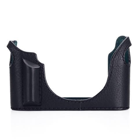 ARTE DI MANO AVENTINO HALF CASE FOR LEICA M/M-P (TYP 240) - MINERVA BLACK WITH BLACK STITCHING